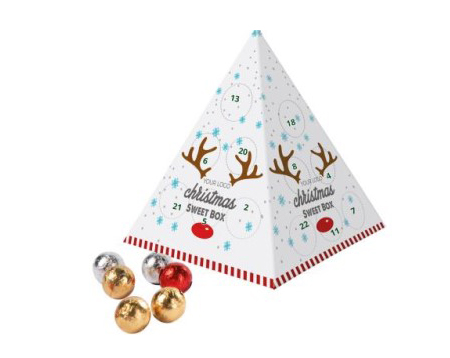 adventní kalendář pyramidka, vánoční sladkosti