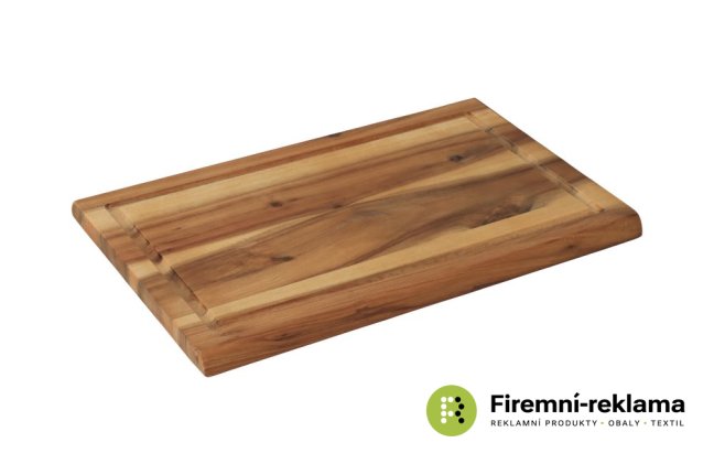 Acacia cutting board with groove