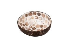 Coconut bowl with polka dots