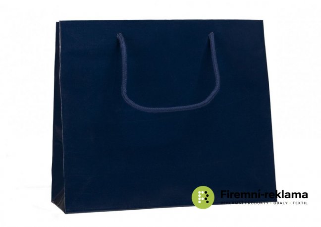 Papírová taška MODEL 2 tmavě modrá - Balení: 1ks, Velikost: 16x8x25cm
