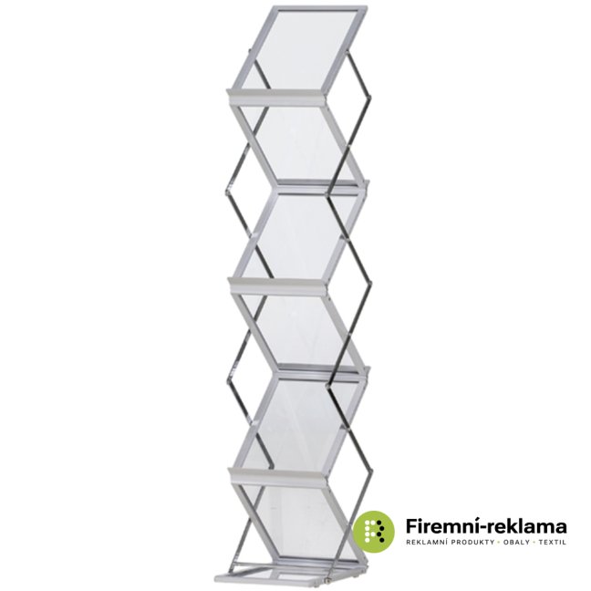 Brochure Holder Zigzag, Acrylic - Colour: silver