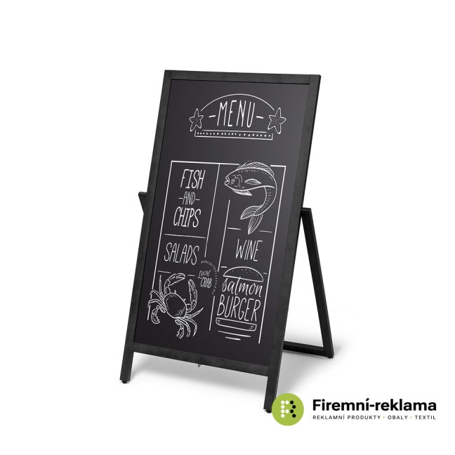 Wooden A-Board Flip - Variant: Wooden A-Board Flip 55x105 cm Black