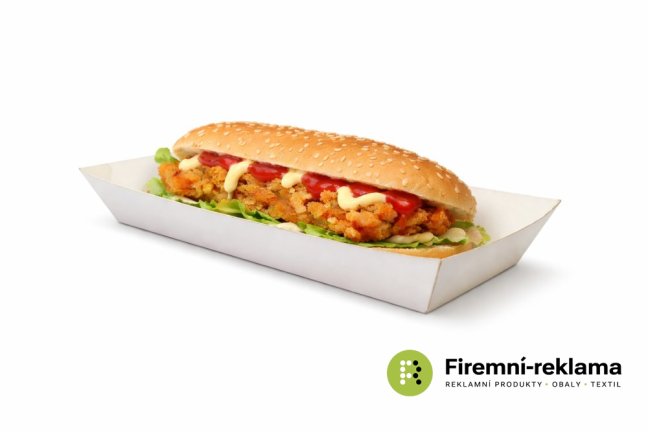 Paper food trays 180x65x25 mm - Packaging: 2000pcs