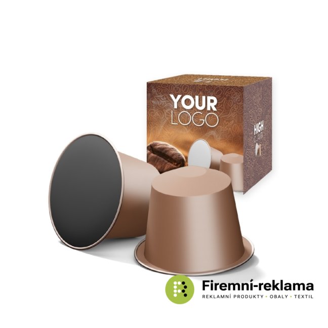 Kapslová káva Nespresso v boxu s vlastním potiskem