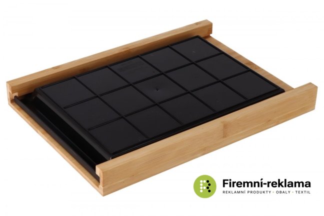 Bamboo cutting board with tray 34 x 24.5 cm
