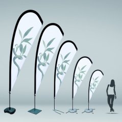 Beach flag, DROP, complete set