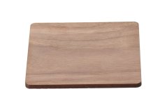 Set of 6 square walnut wood coasters