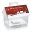 Transparent money box Sweet Home with custom print on the roof