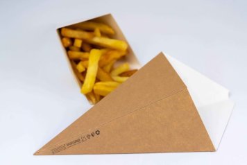 Paper boxes - cones for French fries with custom printing