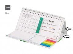 Spirálový stolní kalendář s bločky a indexy