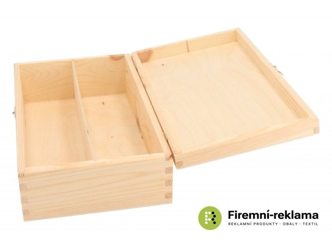 Corporate gift - Wooden box for 2 wines