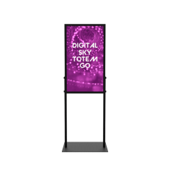 Sky Go 43" digital totem, black, with monitor