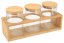 Bamboo stand with glass jars 800 ml - 3 pcs