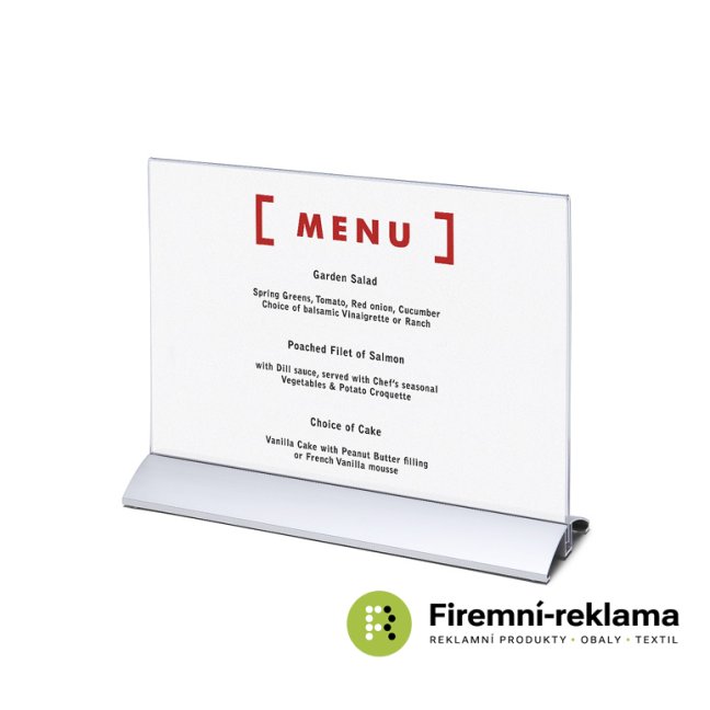 Menu Card Holder Landscape - Packaging: 50pcs, Size: A4 (210 x 297 mm)