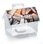 Transparent money box Sweet Home with custom print on the roof
