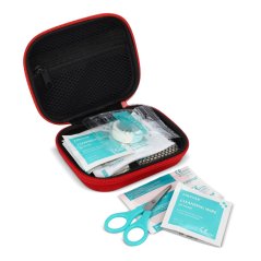 First Aid kit 15pc Everest - 15 first aid items, with company logo printed on red box, suitable corporate gift for employees, clients, and business partners