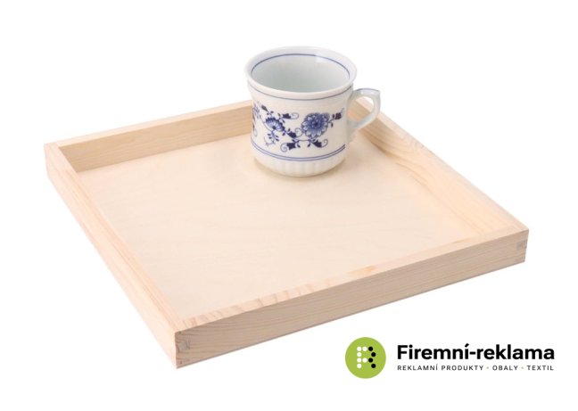 Wooden serving tray 30 x 30 cm