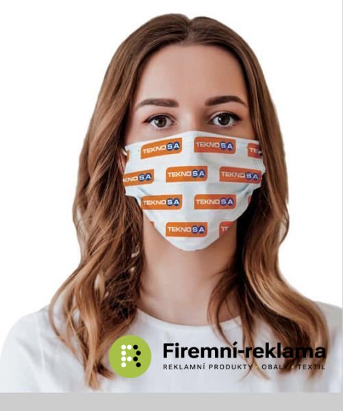 Disposable masks with all-over print