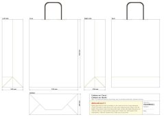 Paper bags with print and twist handles