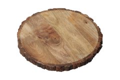 Mango wood mat with bark - 30 cm