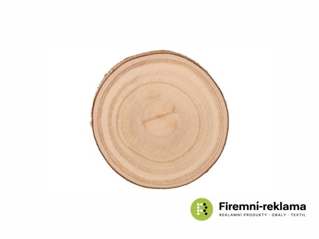 10 cm Wooden Coaster with Bark