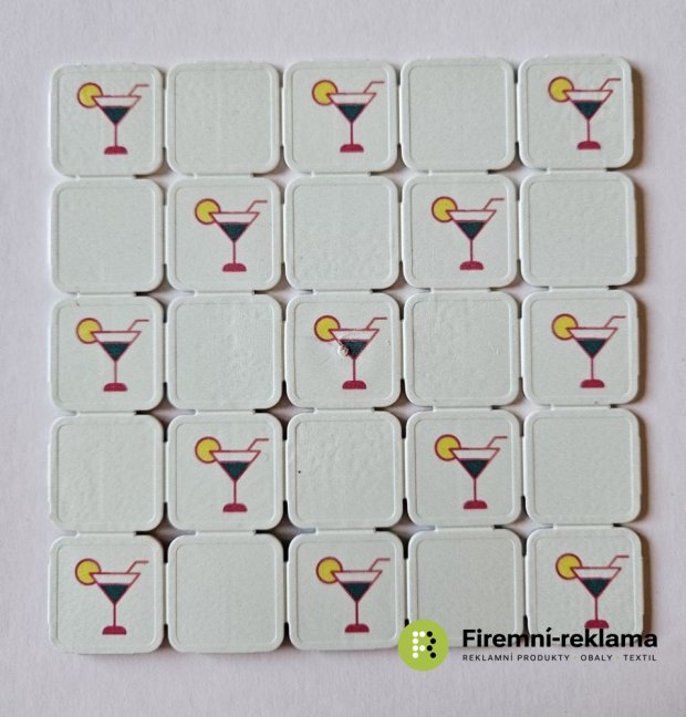 Advertising festival tokens - white plastic tokens with custom printing, suitable for large festivals, concerts, sporting events, and other mass events