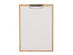 Dřevěná deska s klipem A4 - dub