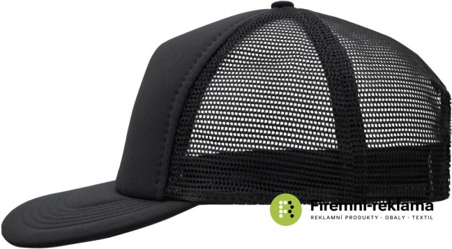 5 Panel Flat Peak Cap 1 - Colour: black, Size: one size