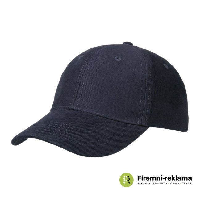 Cap 6 panels with advertising print - Packaging: 100pcs, Colour: white