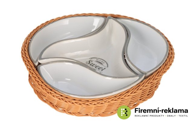 Bowls in basket Home Sweet Home - 4-piece set