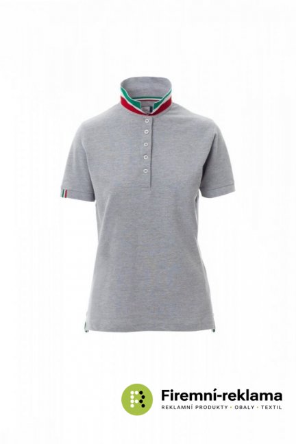 Women's polo shirt NATION LADY MELANGE - Colour: grey melange/Italy, Size: M