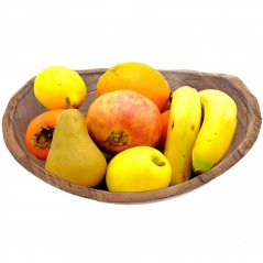 Miska na ovoce z mangového dřeva - 30 x 27,5 cm