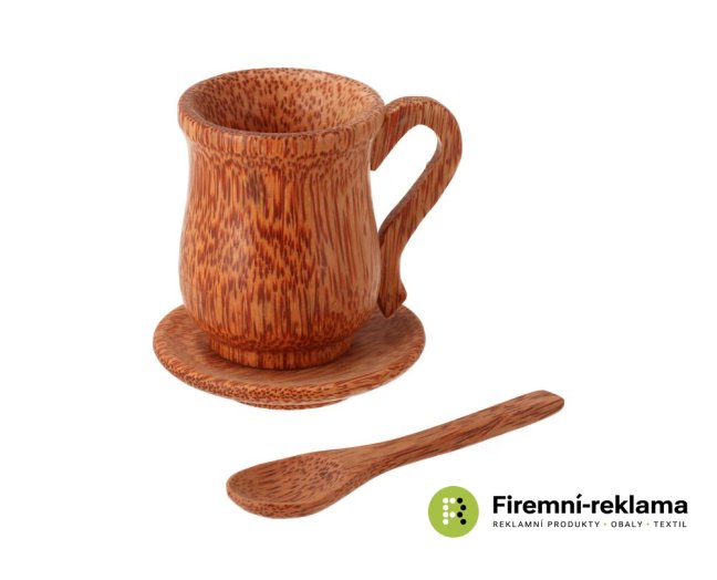 Coconut mug with spoon