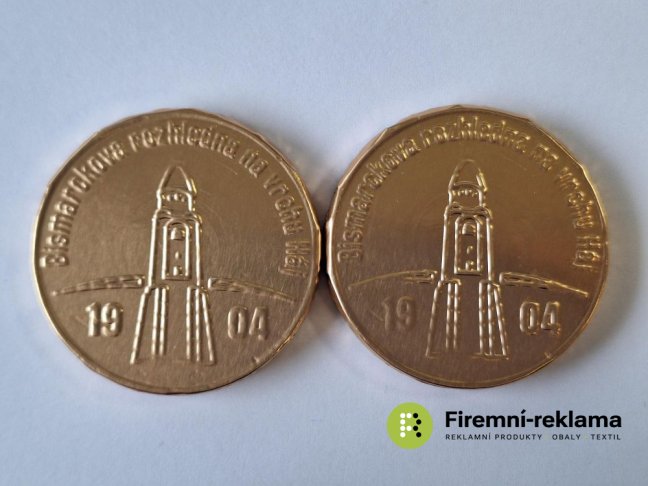 Čokoládové mince s ražbou
