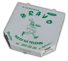 Pizza box with custom print