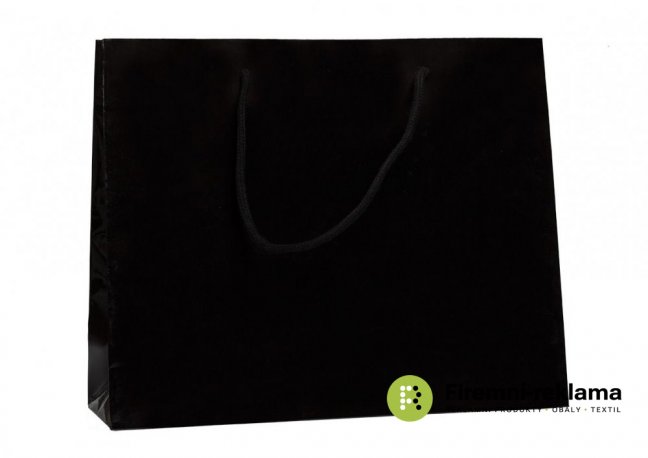 Paper bag MODEL 2 black - Size: 14x7x14cm