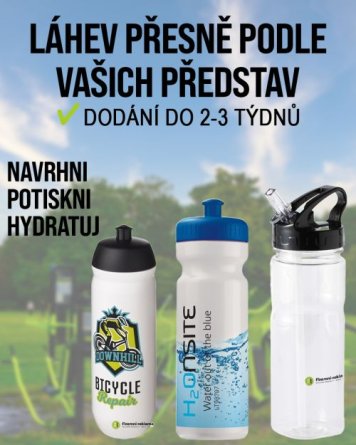 Sports bottles with custom print - promotional drinking bidons
