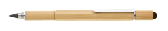 ATREZO multifunctional bamboo pencil 6-in-1 in paper packaging