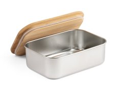 Stainless steel can with bamboo lid - 800 ml