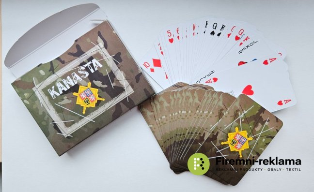 Hrací karty s vlastním potiskem Canasta + Žolíky - Balení: 500ks, Varianta: papírová krabička