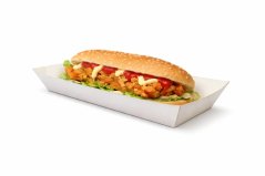 Paper food trays 180x65x25 mm