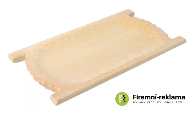 Wooden indented trough 60 cm