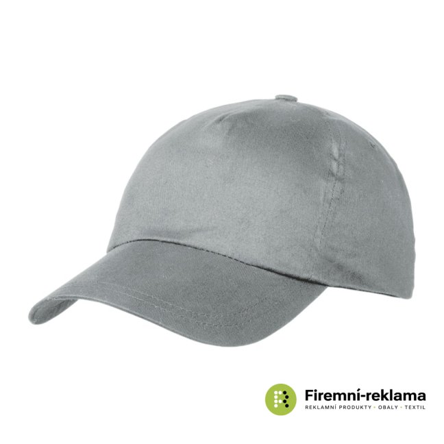 Cap 5 panels with advertising print - Packaging: 100pcs, Colour: blue