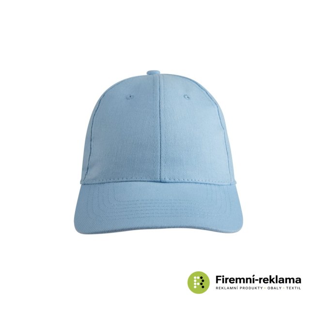 Cap 6 panels with advertising print - Packaging: 100pcs, Colour: white