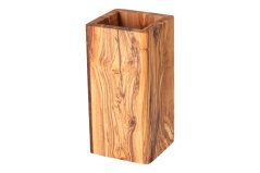Olive wood cutlery stand