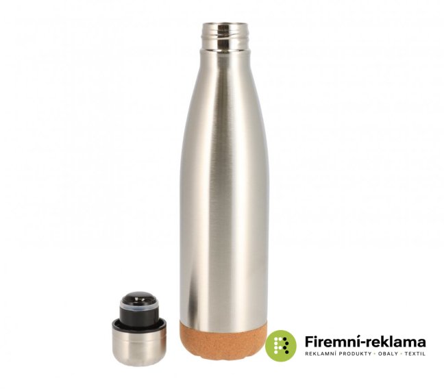 Stainless steel thermo bottle with cork base 500 ml