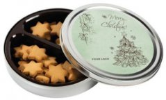 Ginger biscuits in a tin can