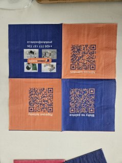 Paper napkins with full digital printing