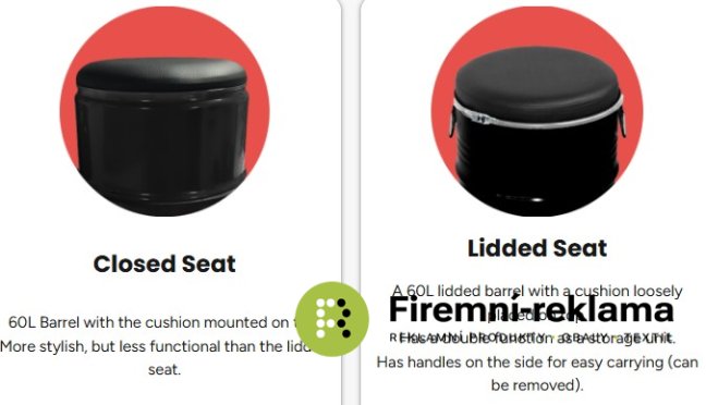 Seat types for seat barrels