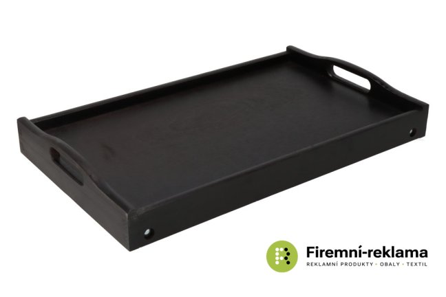 Wooden serving table for bed 50x30 cm dark